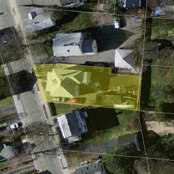 46 Faxon St, Newton, MA 02458 aerial view