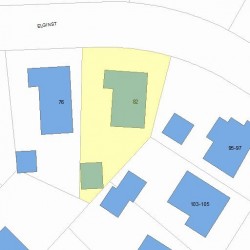 82 Elgin St, Newton, MA 02459 plot plan