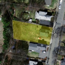 17 Crescent St, Newton, MA 02465 aerial view