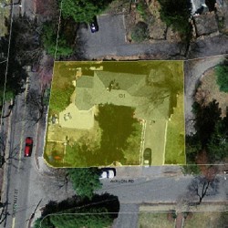 131 Avalon Rd, Newton, MA 02468 aerial view