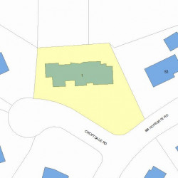 1 Croftdale Rd, Newton, MA 02459 plot plan