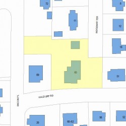 65 Waldorf Rd, Newton, MA 02461 plot plan