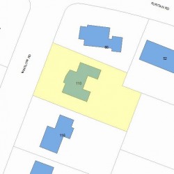 110 Winslow Rd, Newton, MA 02468 plot plan