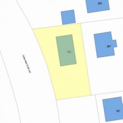 722 Quinobequin Rd, Newton, MA 02468 plot plan