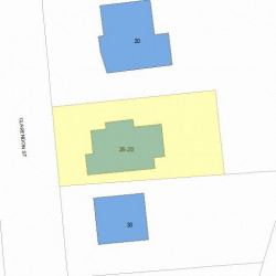 26 Clarendon St, Newton, MA 02460 plot plan