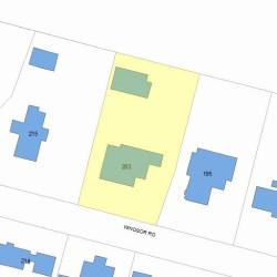 203 Windsor Rd, Newton, MA 02468 plot plan