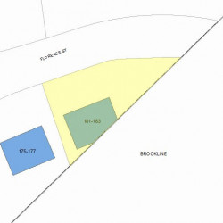 181 Florence St, Newton, MA 02459 plot plan
