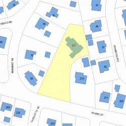 227 Homer St, Newton, MA 02459 plot plan