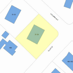 37 Columbia Ave, Newton, MA 02464 plot plan