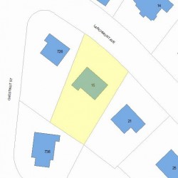 15 Larchmont Ave, Newton, MA 02468 plot plan