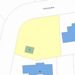 40 Caroline Park, Newton, MA 02468 plot plan