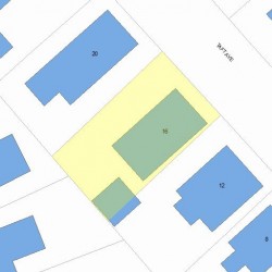 16 Taft Ave, Newton, MA 02465 plot plan