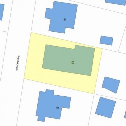 60 Brooks Ave, Newton, MA 02460 plot plan