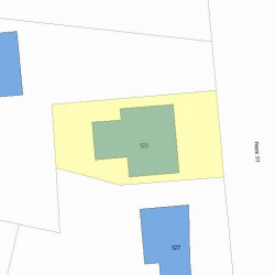 123 Park St, Newton, MA 02458 plot plan