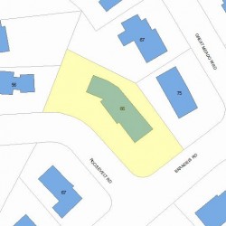 66 Roosevelt Rd, Newton, MA 02459 plot plan