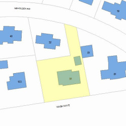 91 Waban Ave, Newton, MA 02468 plot plan