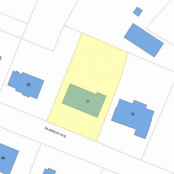 57 Fairmont Ave, Newton, MA 02458 plot plan