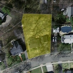 11 Whittier Rd, Newton, MA 02460 aerial view