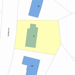 96 Drumlin Rd, Newton, MA 02459 plot plan