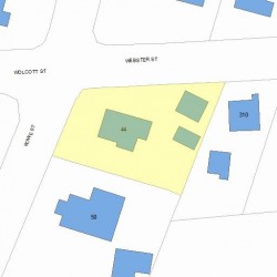 44 Rowe St, Newton, MA 02466 plot plan