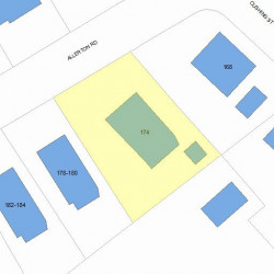 174 Allerton Rd, Newton, MA 02459 plot plan