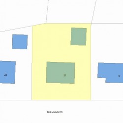 15 Channing Rd, Newton, MA 02459 plot plan