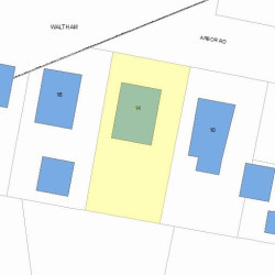 14 Arbor Rd, Newton, MA 02465 plot plan