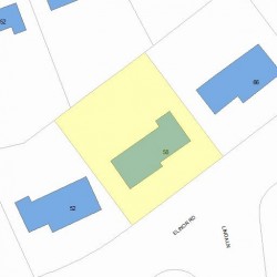 58 Elinor Rd, Newton, MA 02461 plot plan
