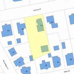 160 Lincoln St, Newton, MA 02461 plot plan