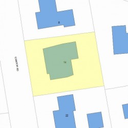 14 Exmoor Rd, Newton, MA 02459 plot plan