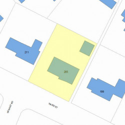 205 Ward St, Newton, MA 02459 plot plan