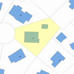 21 Angier Cir, Newton, MA 02466 plot plan