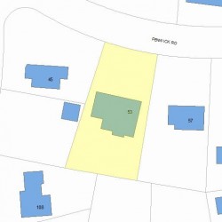 53 Fenwick Rd, Newton, MA 02468 plot plan