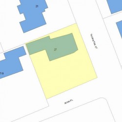 27 Thornton St, Newton, MA 02458 plot plan