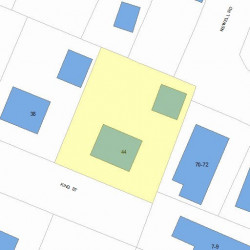 44 King St, Newton, MA 02466 plot plan