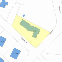 34 Columbia Ave, Newton, MA 02464 plot plan