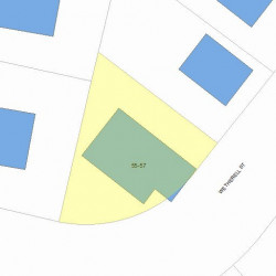 57 Wetherell St, Newton, MA 02464 plot plan