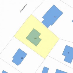 122 Albemarle Rd, Newton, MA 02460 plot plan