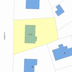 34 Cherry St, Newton, MA 02465 plot plan