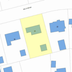 28 Halcyon Rd, Newton, MA 02459 plot plan