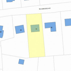 30 Trowbridge Ave, Newton, MA 02460 plot plan