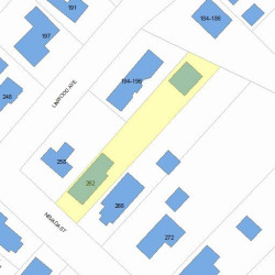 262 Nevada St, Newton, MA 02460 plot plan