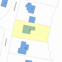 203 Islington Rd, Newton, MA 02466 plot plan