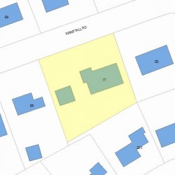 77 Kirkstall Rd, Newton, MA 02460 plot plan