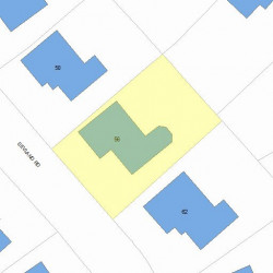 56 Sevland Rd, Newton, MA 02459 plot plan
