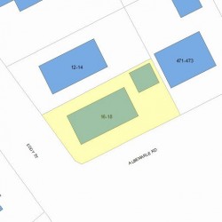 16 Eddy St, Newton, MA 02465 plot plan