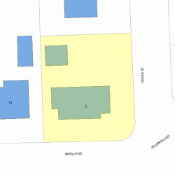 5 Hamlin Rd, Newton, MA 02459 plot plan