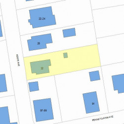 32 Keefe Ave, Newton, MA 02464 plot plan