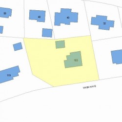 103 Waban Ave, Newton, MA 02468 plot plan