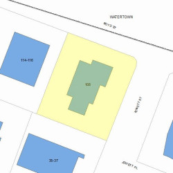 108 Boyd St, Newton, MA 02458 plot plan